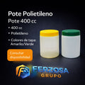 Pote Envase Plástico Polietileno 400 CC/ML al Por Mayor Desde $0.37 x 300 Unidades