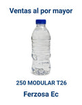 Botellas Plástica 250 MODULAR T26 con Tapa de 250ml al por Mayor desde $0.11c/u para 300 Unidades