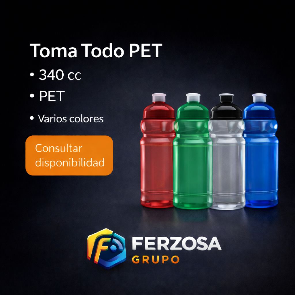 Tomatodo Envase Plástico Pet 340 CC/ML al Por Mayor Desde $0.55 x 300 Unidades