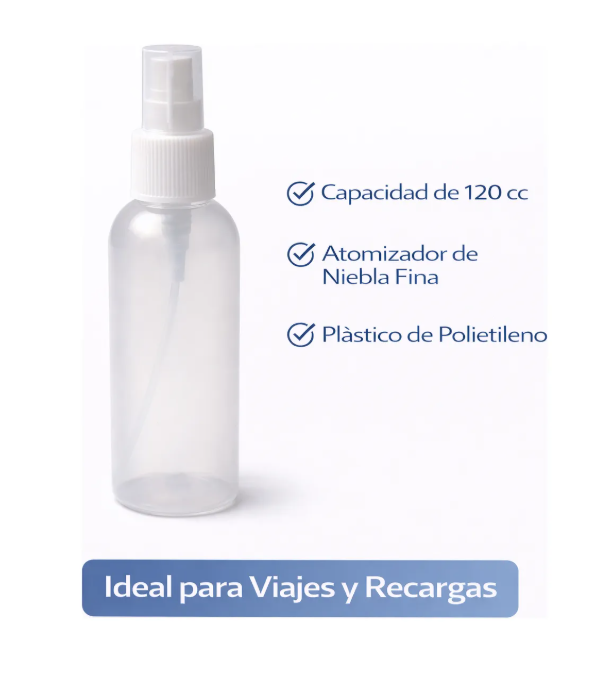 Frascos Envase Plástico Spray Atomizador 120ml/cc al por Mayor desde 0.57 por 300 Unidad