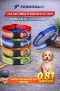 Collar para Perro Reflectivo 6.35cm al Por Mayor desde 0.81 para Bultos de 480 unidades