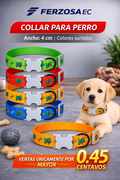Collar para Perro Huellas 4cm al Por Mayor desde 0.45 para Bultos de 960 unidades