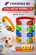 Collar para Perro Huellas  6.5cm al Por Mayor desde 0.81 para Bultos de 480 unidades