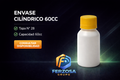 Envase Plástico Cilíndrico 60cc con tapa#28 al por mayor desde $0.23 x 300 Unidades Blanco