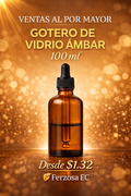 Gotero de Vidrio Ámbar y Pipeta de 100ml al por Mayor Desde 1.32C/u para 100 Unidades