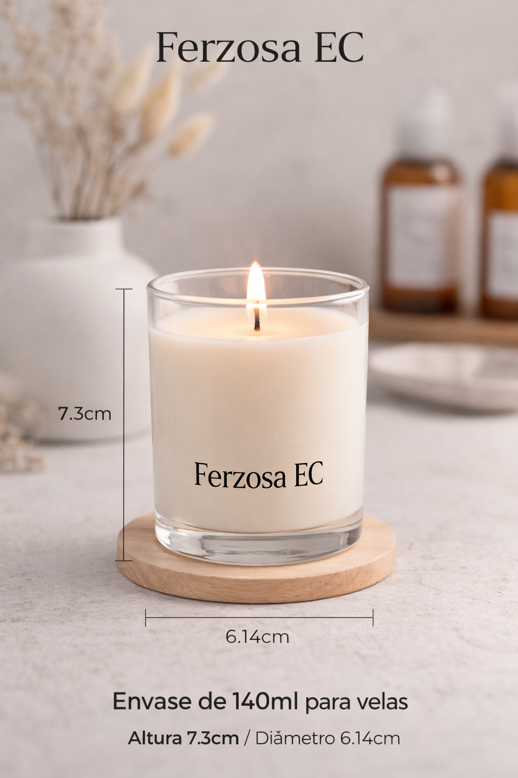 Envases de Vidrio para Velas de 140ml al por Mayor Desde 0.75C/u para 144 Unidades
