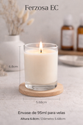 Envases de Vidrio para Velas de 95ml al por Mayor Desde 0.63C/u para 160 Unidades