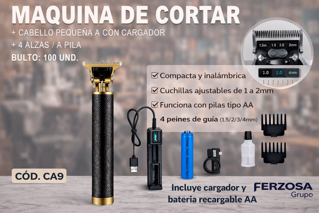 Maquina para Corte de Cabello Inalámbrica al Por Mayor Desde $5.00 c/u Bultos de 100 Unidades