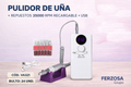Pulidor de Uñas con Repuestos 35000 RPM Al Por Mayor Desde $22.00 c/u En Bultos 24 Unidades