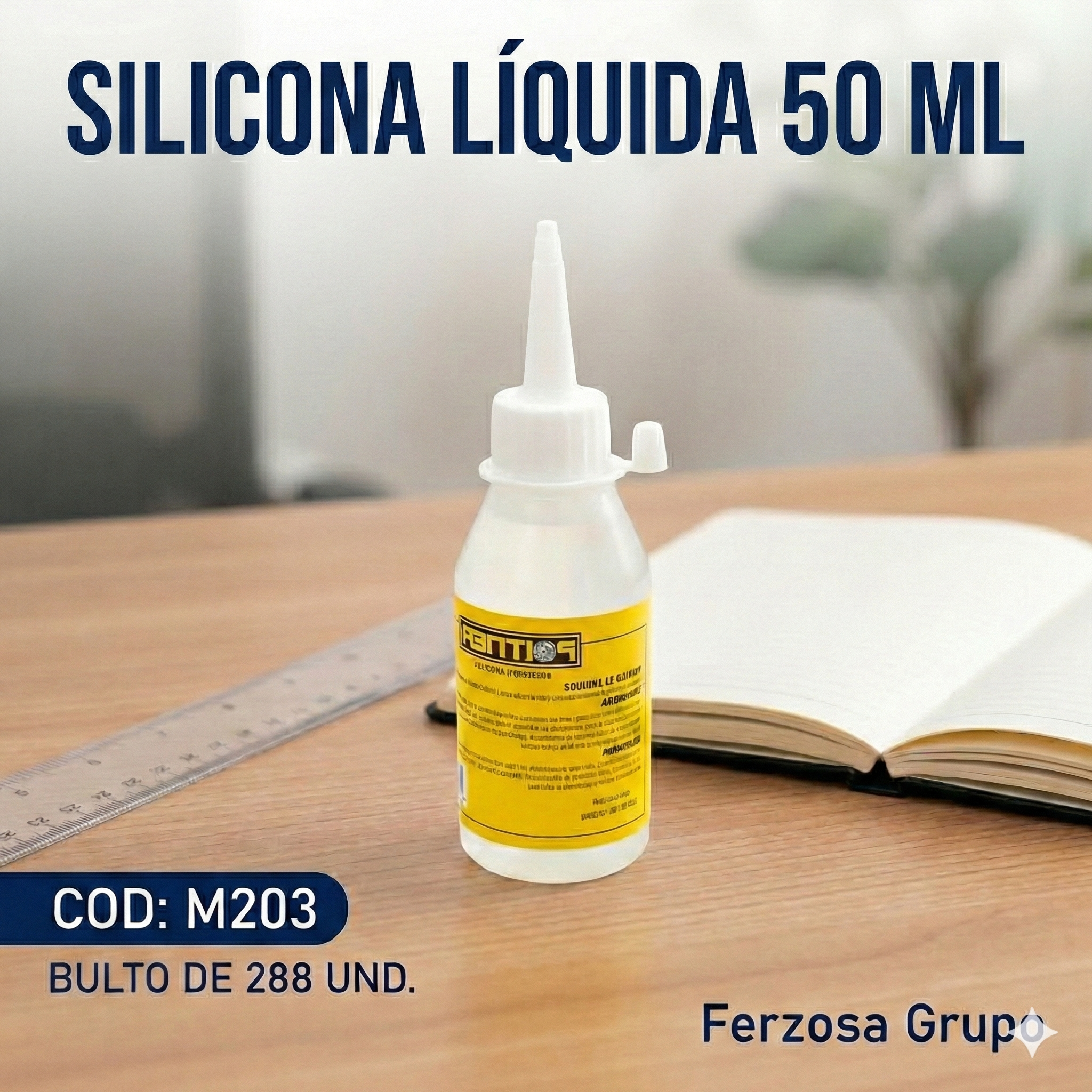 Silicona Líquida 50ml Al Por Mayor Desde $0.80 c/u En Bultos 288 Unidades