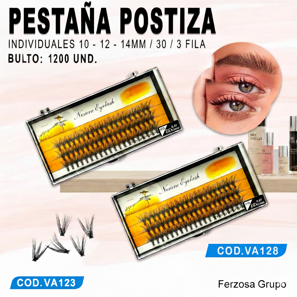 Set de Pestañas Postizas  Al Por Mayor Desde $0.85 c/u En Bultos de 1200 Cajas