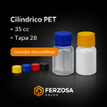 Envase Plástico Pet. Cilíndrico 35ml/cc con Tapa#28 al Por Mayor Desde $0.25 x 300 Unidades