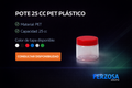 Pote Envase Plástico PET 25ml/cc al Por Mayor Desde $0.25 x 300 Unidades