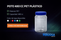Pote Envase Plástico PET 480ml/cc al Por Mayor Desde $0.42 x 300 Unidades