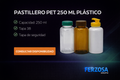 Envase Frasco Pastillero Plástico PET 250ml/cc al Por Mayor Desde $0.44 x 300 Unidades