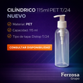 Envase Botella Plástica Cilíndrico PET Dispensador 115ml/cc al Por Mayor Desde $0.62 x 300 Unidades