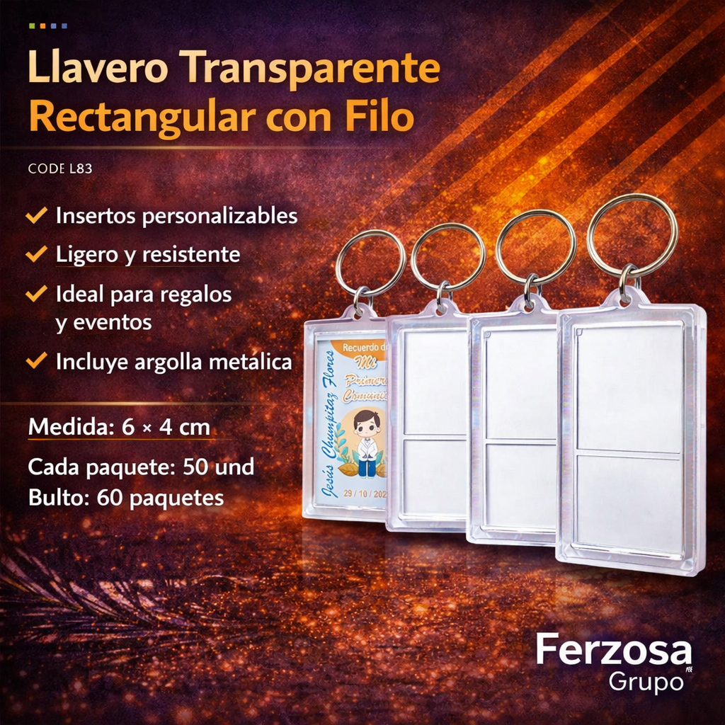Llaveros Para Fotos Plásticos Promocionales al Por Mayor Desde $0,13 c/u x 3000 Unidades