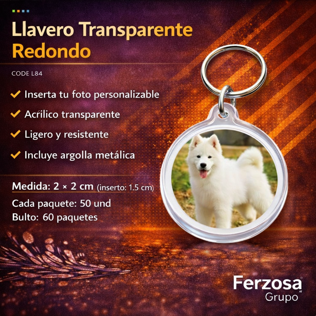 Llaveros Para Fotos Plásticos Promocionales al Por Mayor Desde $0,13 c/u x 3000 Unidades