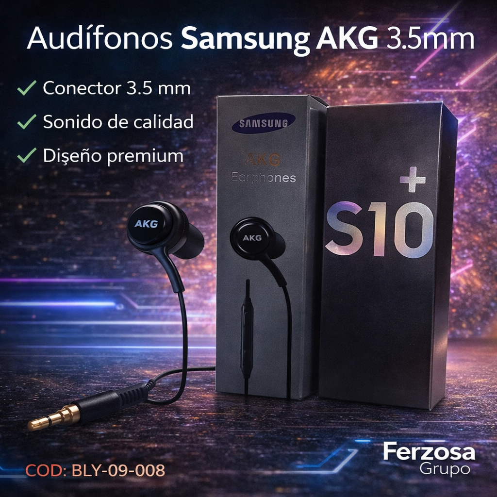 Auriculares, audífonos Con cable, modelo AKG S10+, al por mayor desde $2.00 C/u por Bulto de 100 unidades