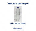 Botellas Plástica 1000 CRISTAL T1881 (22 GR) con Tapa de 1000ml al por Mayor desde $0.20c/u para 300 Unidades