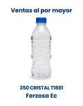Botellas Plástica 350 CRISTAL T1881 con Tapa de 300ml al por Mayor desde $0.12c/u para 300 Unidades