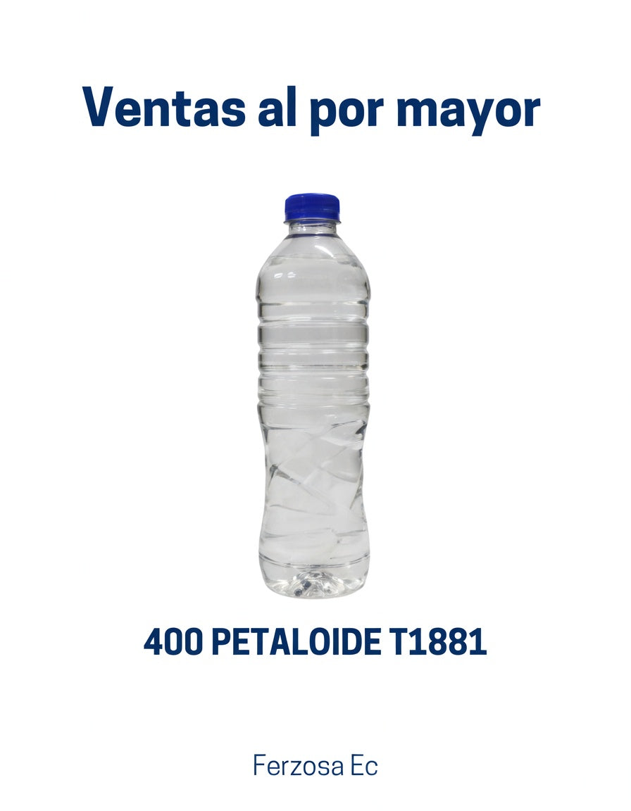 Botellas Plástica 400 PETALOIDE T1881 (15 GR) con Tapa de 400ml al por Mayor desde $0.12c/u para 300 Unidades