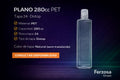 Envase Botella Plástica Plano PET Distop 280ml/cc al Por Mayor Desde $0.58 x 300 Unidades
