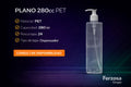 Envase Botella Plástica Plano PET Dispensador 280ml/cc al Por Mayor Desde $0.80 x 300 Unidades