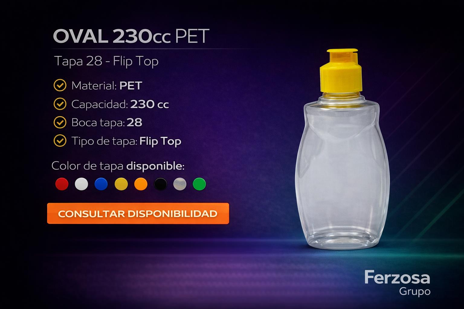 Envase Botella Plástica Plano PET 230ml/cc al Por Mayor Desde $0.40 x 300 Unidades