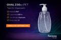 Envase Botella Plástica Plano PET Dispensador 230ml/cc al Por Mayor Desde $0.61 x 300 Unidades