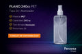 Envase Botella Plástica Plano PET Spray 240ml/cc al Por Mayor Desde $0.70 x 300 Unidades
