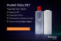 Envase Botella Plástica Plano PET 750ml/cc al Por Mayor Desde $0.51 x 300 Unidades