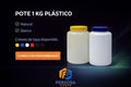 Pote Envase Plástico Polietileno 1Kg al Por Mayor Desde $0.52 x 300 Unidades