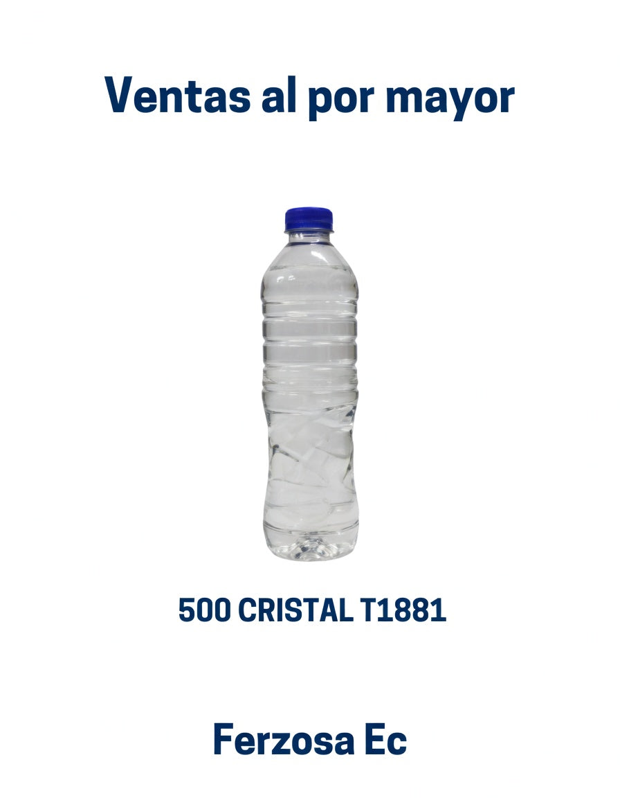 Botellas Plástica 500 CRISTAL T1881 (15 GR) con Tapa de 500ml al por Mayor desde $0.13c/u para 300 Unidades