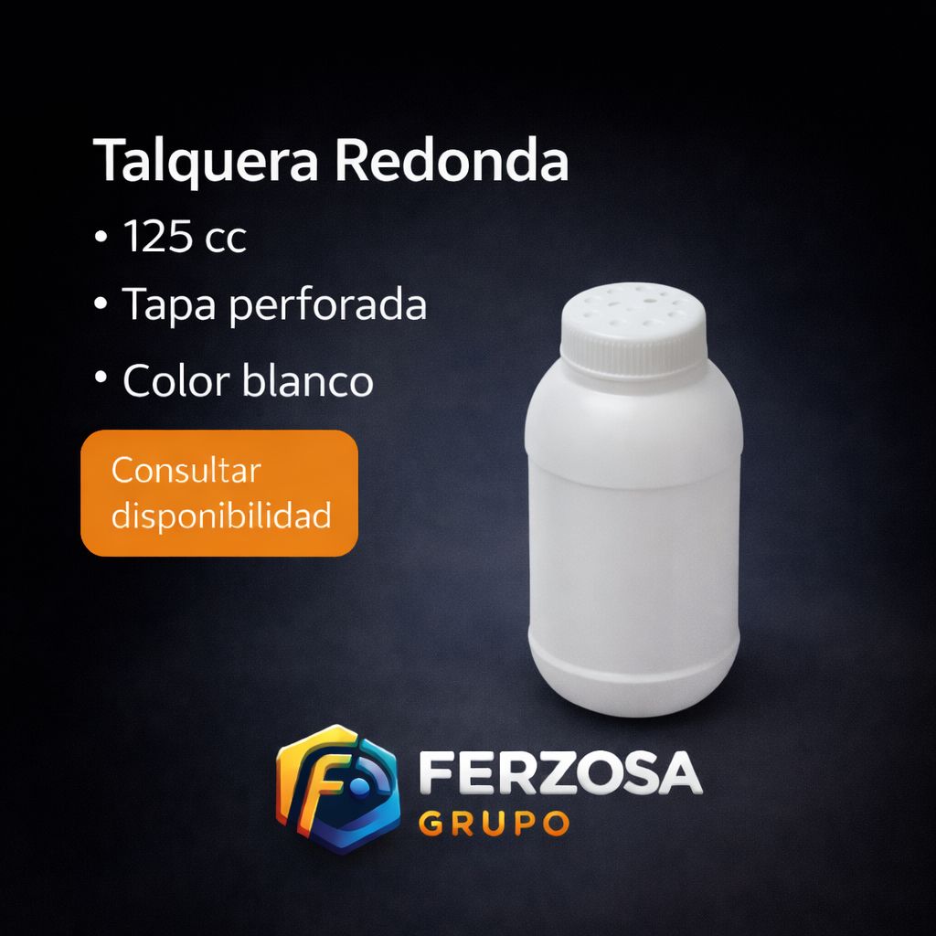 Talquero Perforado Envase Plástico 125Cc al Por Mayor Desde $0.26 x 300 Unidades