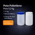 Pote Envase Plástico Polietileno 1/2Kg al Por Mayor Desde $0.37 x 300 Unidades