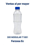 Botellas Plástica 300 MODULAR T1881 con Tapa de 300ml al por Mayor desde $0.12c/u para 300 Unidades