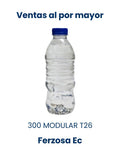 Botellas Plástica 300 MODULAR T26 con Tapa de 300ml al por Mayor desde $0.11c/u para 300 Unidades