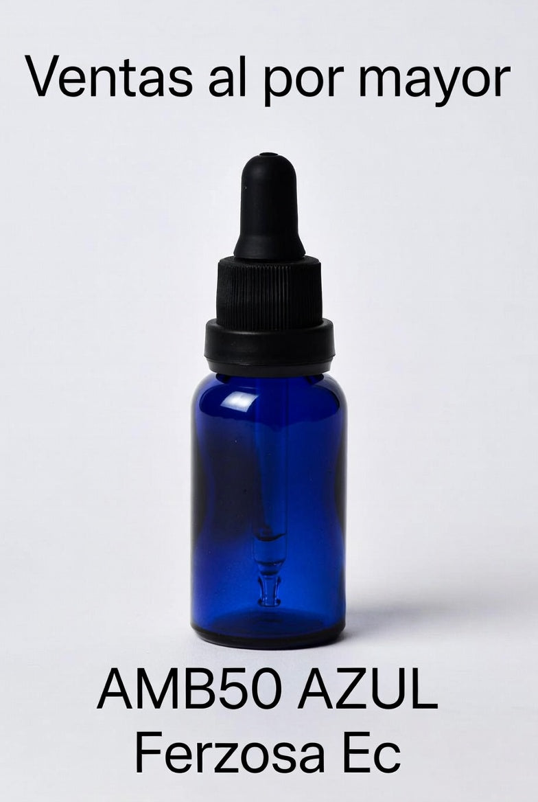 Gotero de Vidrio Azul y Pipeta de 50ml al por Mayor Desde 1.27C/u para 100 Unidades