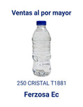 Botellas Plástica 250 CRISTAL T1881 con Tapa de 250ml al por Mayor desde $0.11c/u para 300 Unidades